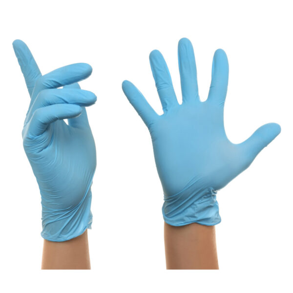Grossiste gants nitrile bleu pour cuisinier, traiteur, métiers de bouche, entretien, médical. Pas cher